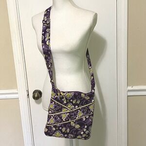 Stephanie‎ Dawn Purple Quilted Crossbody Bag Made in USA Bloomcore Boho Hippie